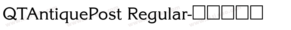 QTAntiquePost Regular字体转换